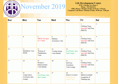 Lawson House Calendar November-2019