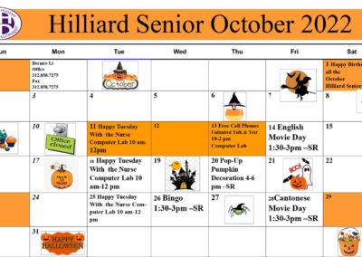 Hilliard - October 2022-Calendar